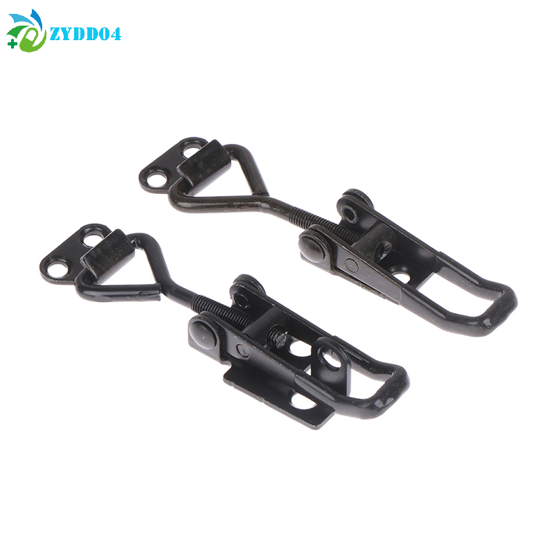 Furniture Hardware Manufacturer - ● ตัวล็อคแบบปรับได้สีดำ 2 ชิ้น, ตัวล็อคแบบคันโยกพร้อมมือจับ, ตัวล็อคแบบหนีบเร็วสำหรับตู้,