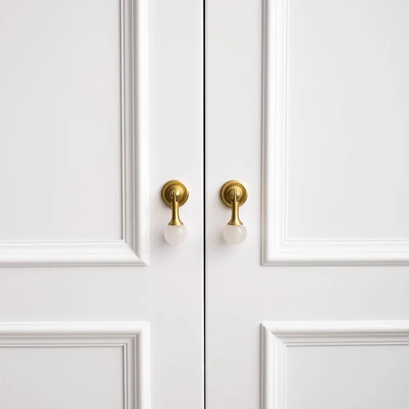 ลูกบิดคริสตัลสีขาว+มือจับเฟอร์ - Furniture Hardware Drop Pulls บทวิจารณ์และราคา