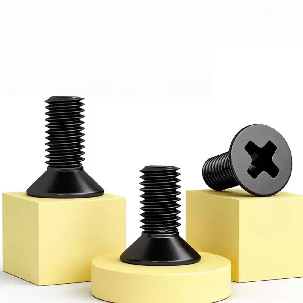 สกรูหัวจมแบนเหล็กคาร์บอนสีดำ M - Furniture Hardware Lowes บทวิจารณ์และราคา