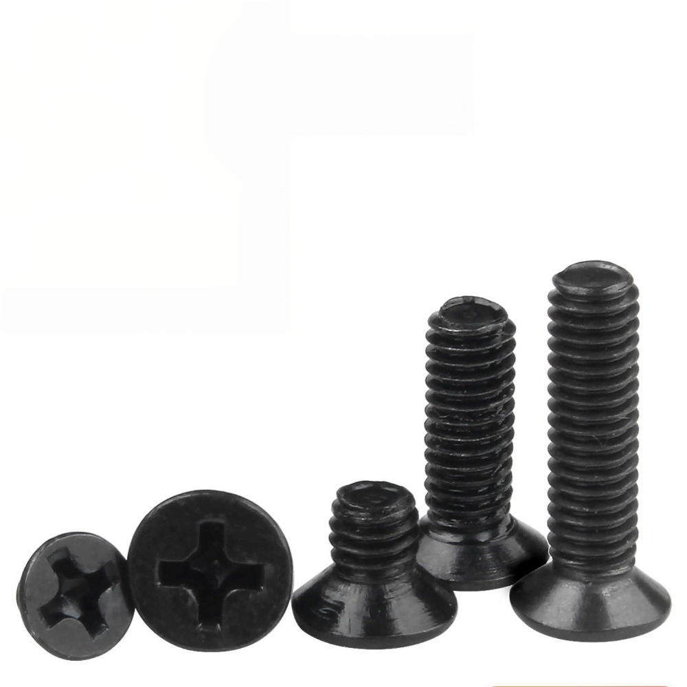 สกรูหัวจมแบนเหล็กคาร์บอนสีดำ M - Furniture Hardware Lowes บทวิจารณ์และราคา