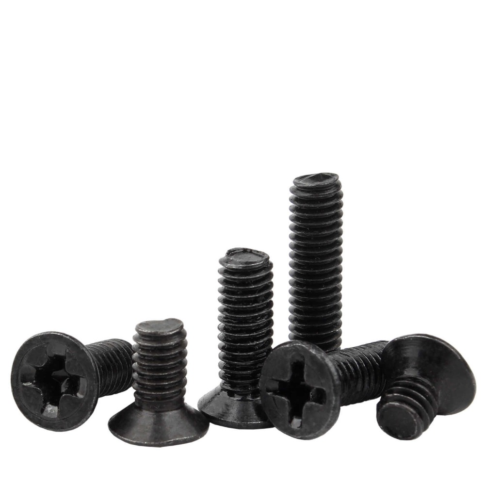 สกรูหัวจมแบนเหล็กคาร์บอนสีดำ M - Furniture Hardware Lowes บทวิจารณ์และราคา