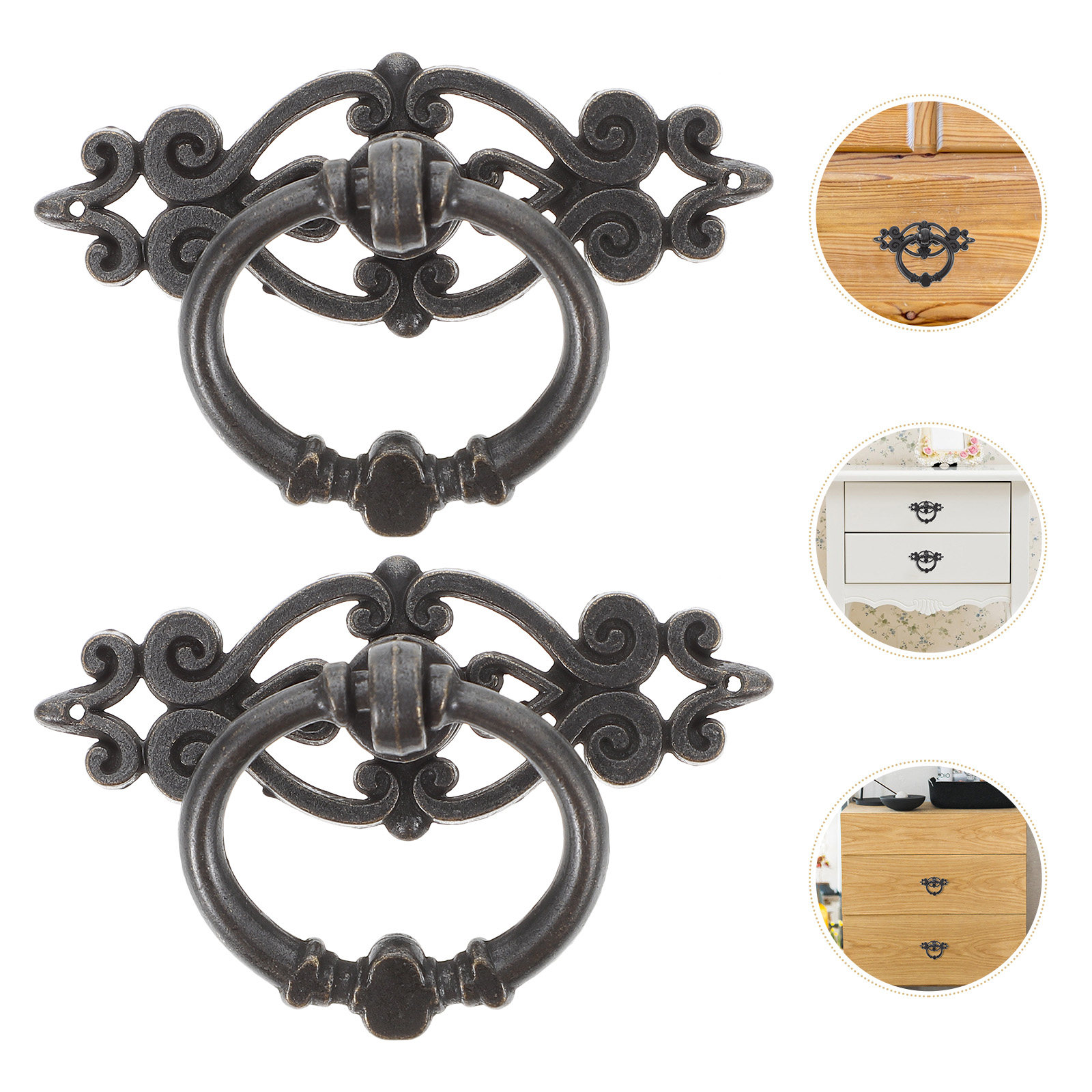 6 ชิ้น มือจับประตูตู้เสื้อผ้า  - Furniture Hardware Drop Pulls บทวิจารณ์และราคา